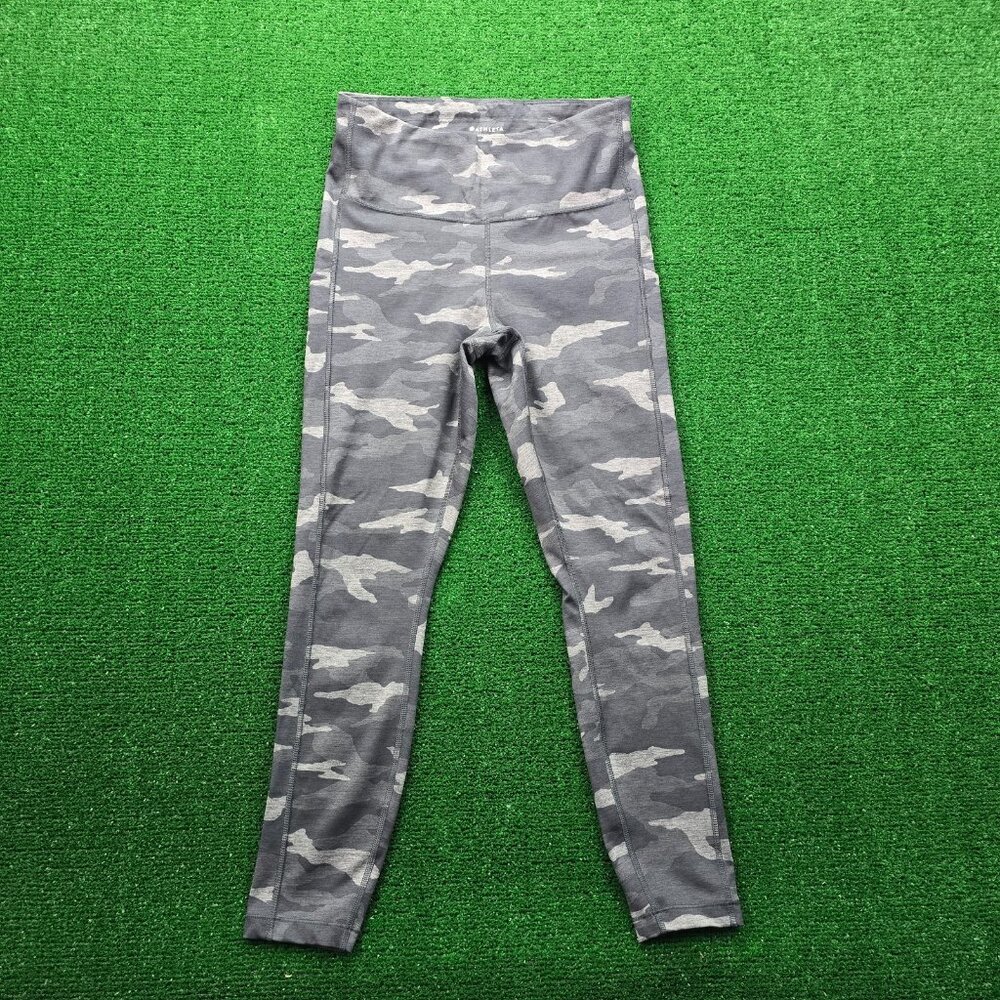 Athleta Pants Womens Small Gray Ultimate Camo 7/8 Tight Athletic Yoga Gym